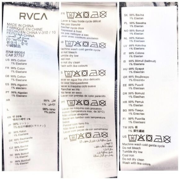 RVCA Daggers Slim Straight Fit gray Denim Jeans 29 - Picture 9 of 13